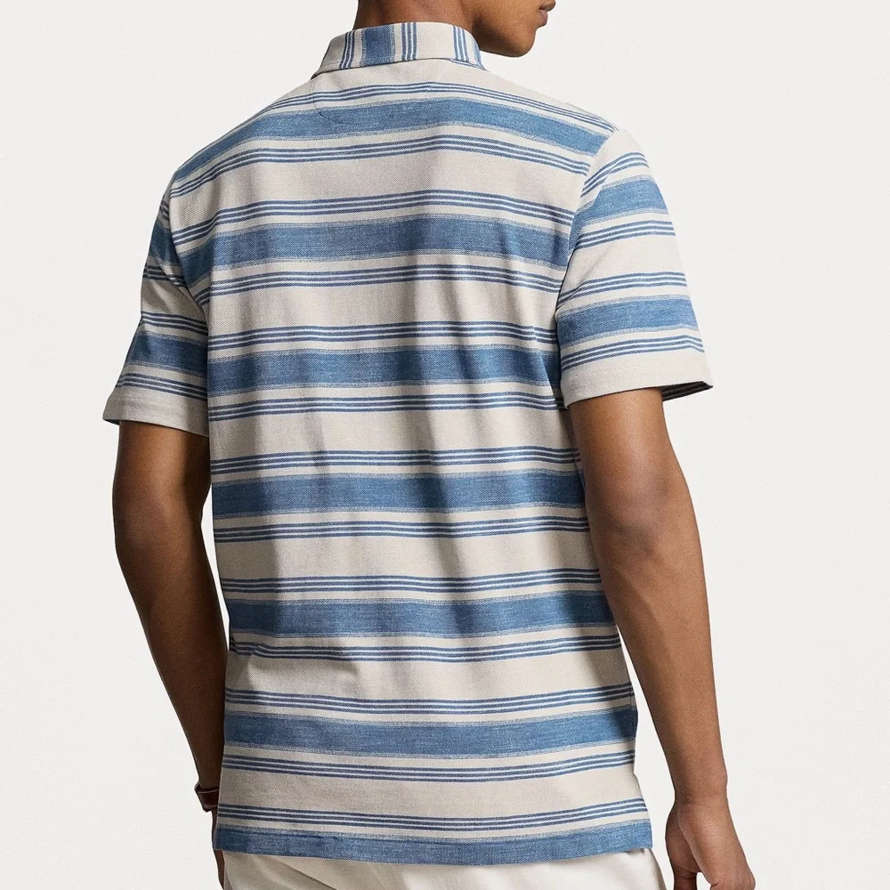 POLO RALPH LAUREN men’s CLASSIC FIT STRIPED MESH POLO SHIRT
